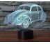 Beling 3D lampa, VW Chrobák, 7 barevná S69